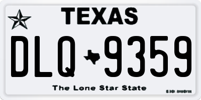 TX license plate DLQ9359