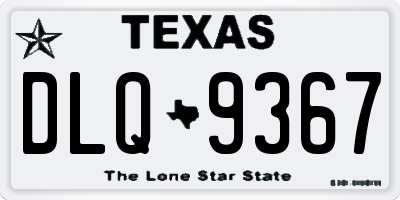 TX license plate DLQ9367