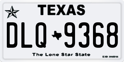 TX license plate DLQ9368