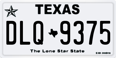 TX license plate DLQ9375