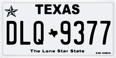 TX license plate DLQ9377