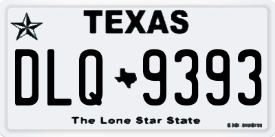 TX license plate DLQ9393