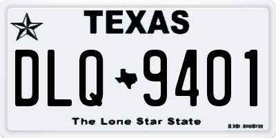 TX license plate DLQ9401