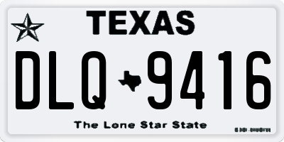 TX license plate DLQ9416