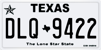 TX license plate DLQ9422