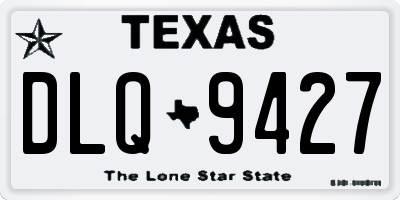 TX license plate DLQ9427