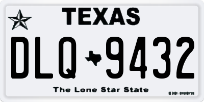 TX license plate DLQ9432