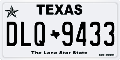 TX license plate DLQ9433