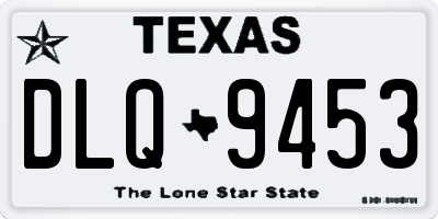 TX license plate DLQ9453