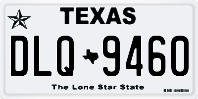 TX license plate DLQ9460