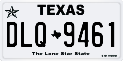 TX license plate DLQ9461