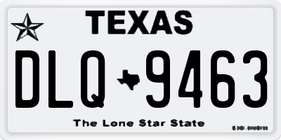 TX license plate DLQ9463