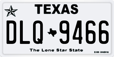 TX license plate DLQ9466