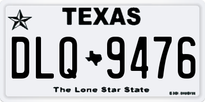 TX license plate DLQ9476