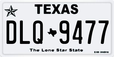 TX license plate DLQ9477