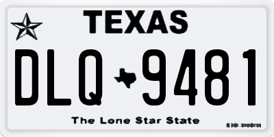 TX license plate DLQ9481