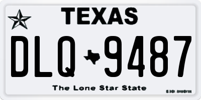 TX license plate DLQ9487