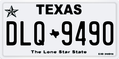 TX license plate DLQ9490