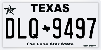 TX license plate DLQ9497