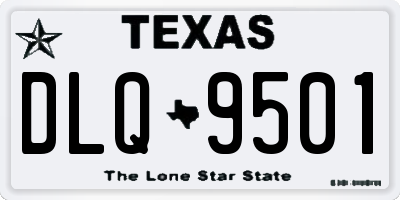 TX license plate DLQ9501