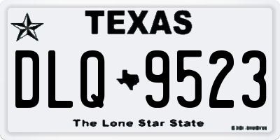 TX license plate DLQ9523