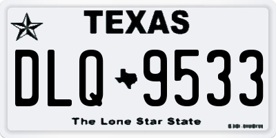 TX license plate DLQ9533