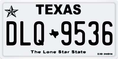 TX license plate DLQ9536