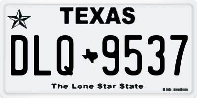 TX license plate DLQ9537
