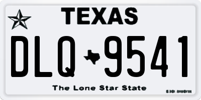 TX license plate DLQ9541
