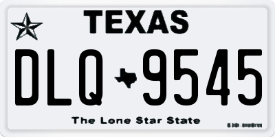 TX license plate DLQ9545