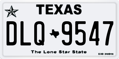 TX license plate DLQ9547