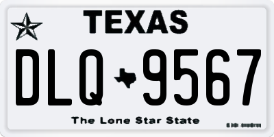 TX license plate DLQ9567