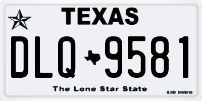 TX license plate DLQ9581