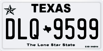 TX license plate DLQ9599