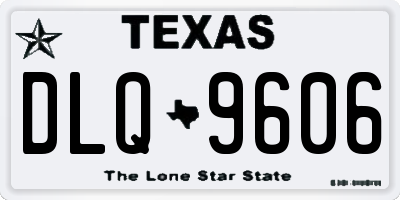 TX license plate DLQ9606