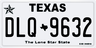 TX license plate DLQ9632