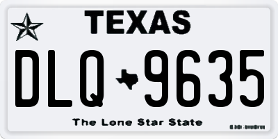 TX license plate DLQ9635