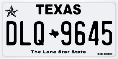 TX license plate DLQ9645