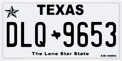 TX license plate DLQ9653