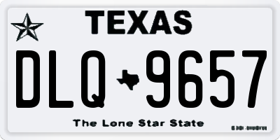 TX license plate DLQ9657