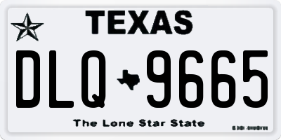 TX license plate DLQ9665