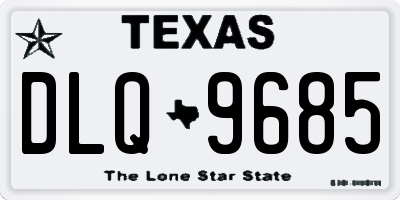 TX license plate DLQ9685