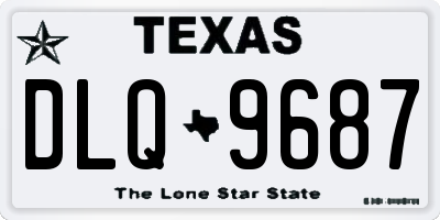 TX license plate DLQ9687
