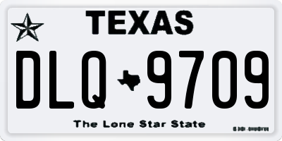 TX license plate DLQ9709