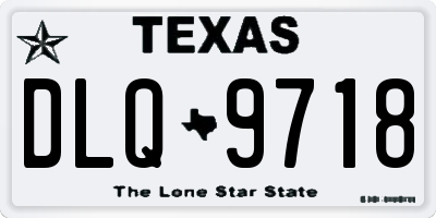 TX license plate DLQ9718