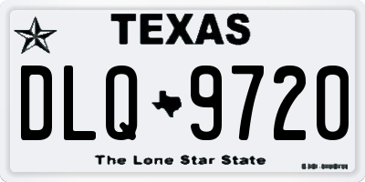 TX license plate DLQ9720