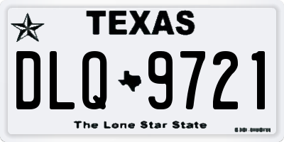 TX license plate DLQ9721