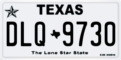 TX license plate DLQ9730