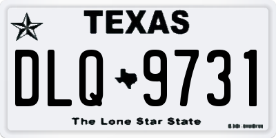 TX license plate DLQ9731