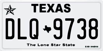 TX license plate DLQ9738